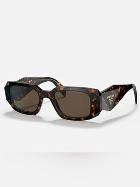 Prada Tortoiseshell Rectangular Sunglasses - Brown Frame & Lenses
